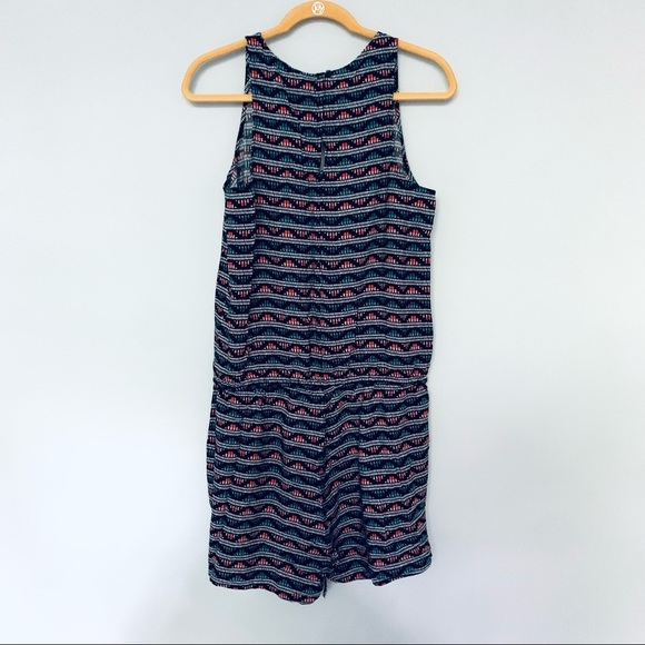 NWT Old Navy Sleeveless Black Pink Green Romper Jumpsuit Size L - Picture 3 of 7